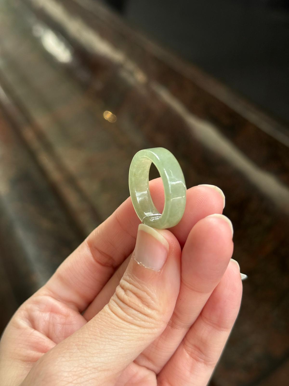 Icy Warm Muted Green Abacus Rings (US8.5)
