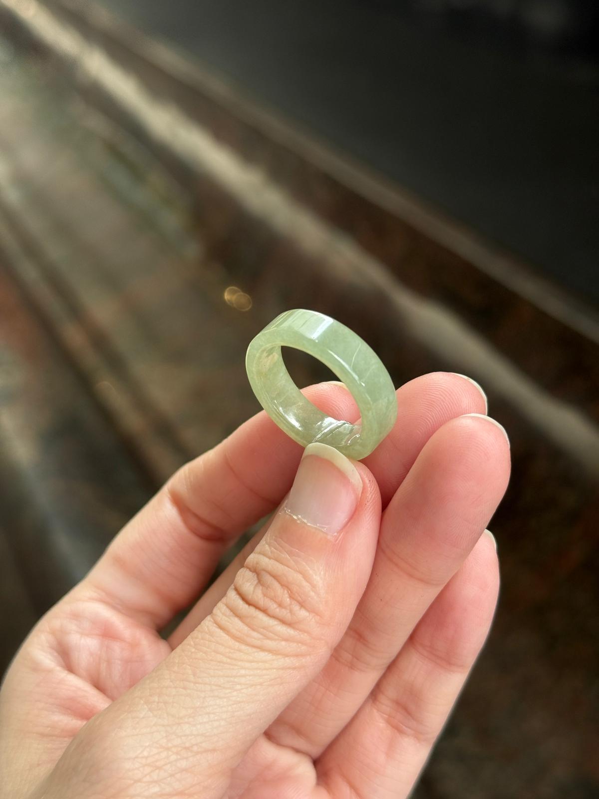 Icy Warm Muted Green Abacus Rings (US8.5)