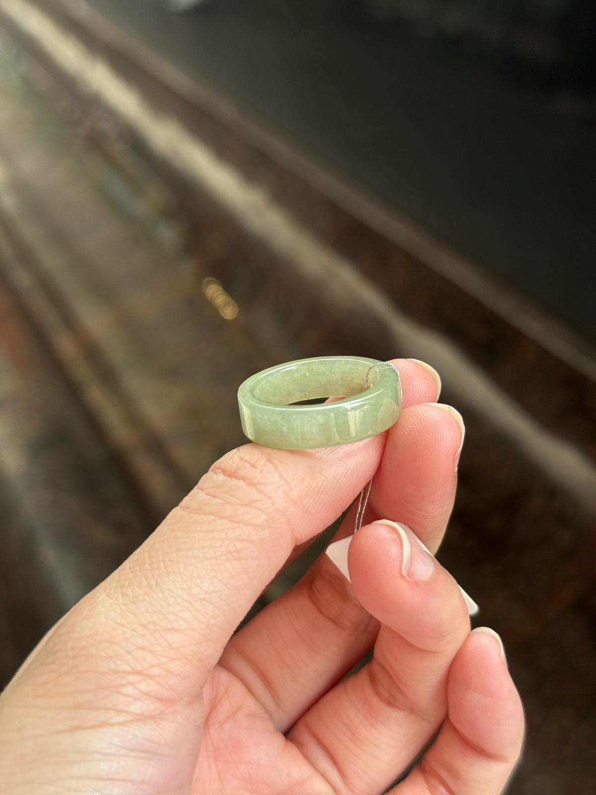 Icy Warm Muted Green Abacus Rings (US8.5)