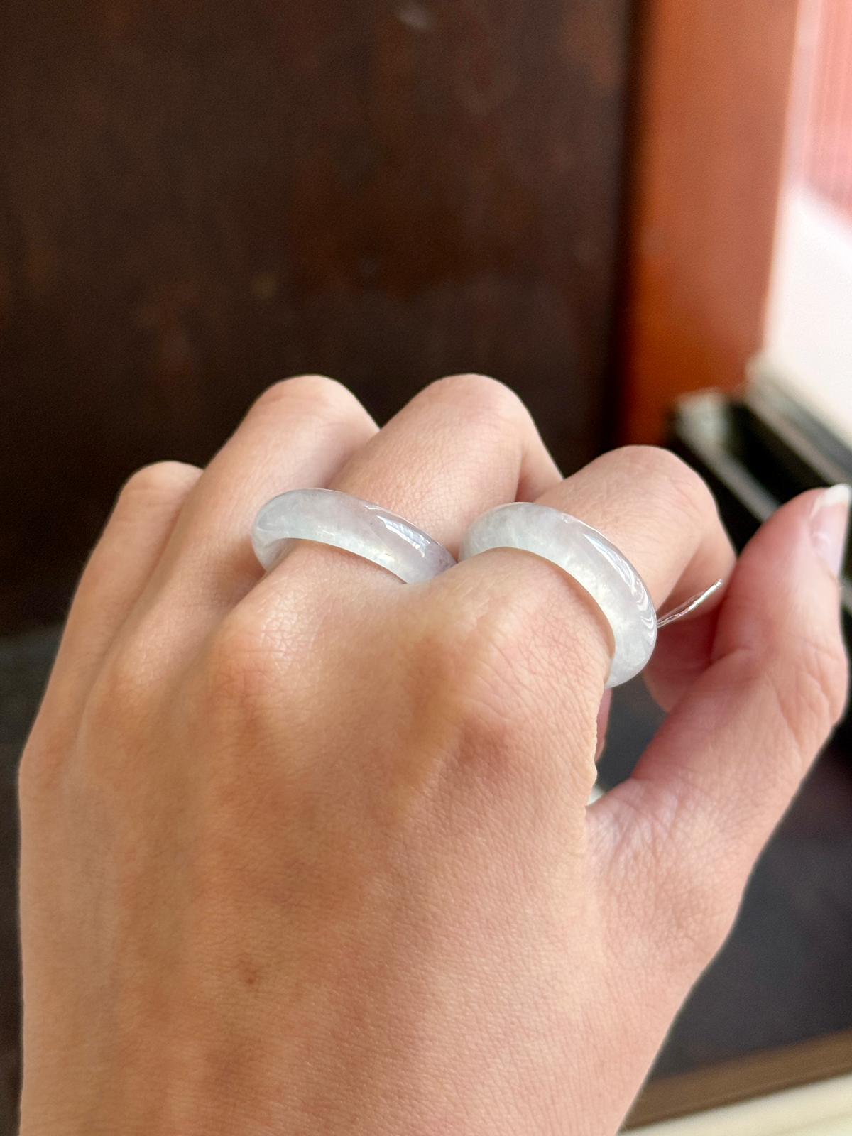 Icy Glowy White Abacus Rings (Classic)