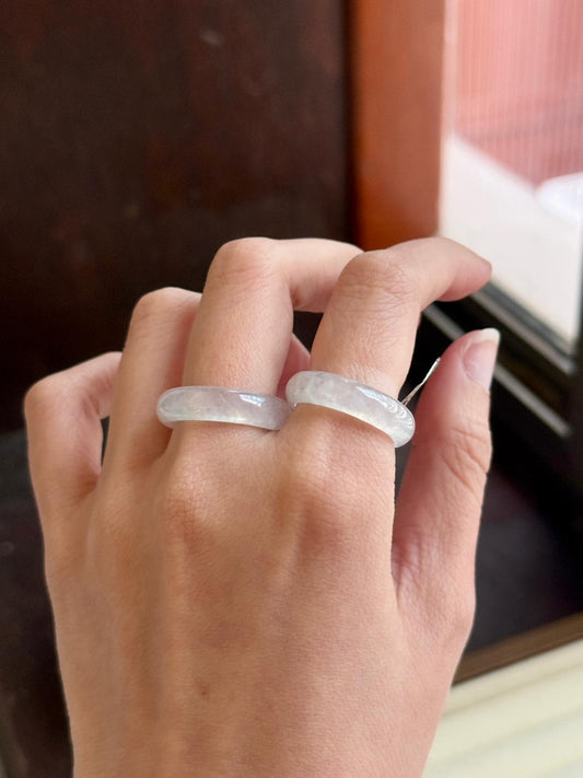 Icy Glowy White Abacus Rings (Classic)