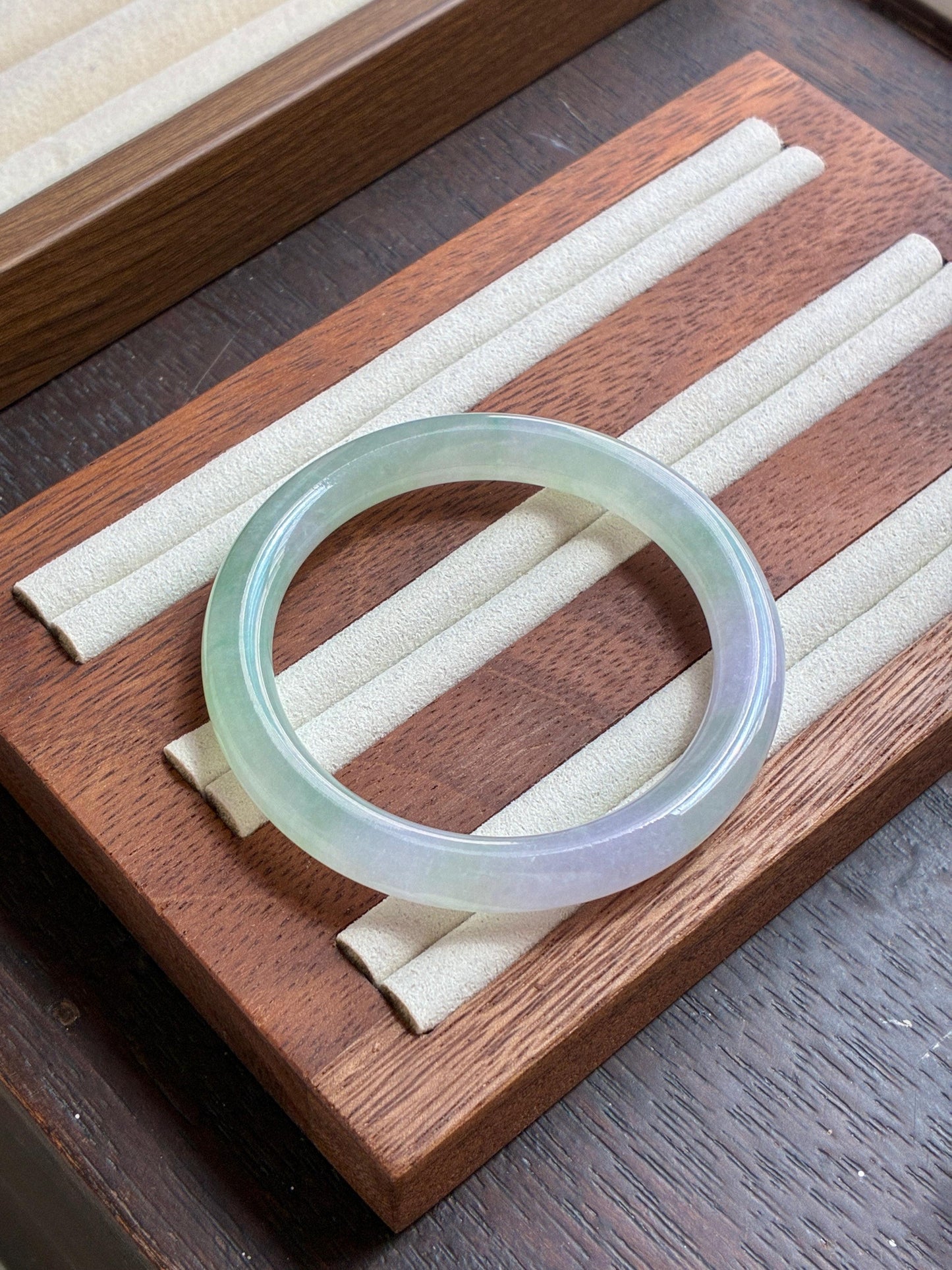 53.8mm Icy Apple Green with Lavender (Rare!)