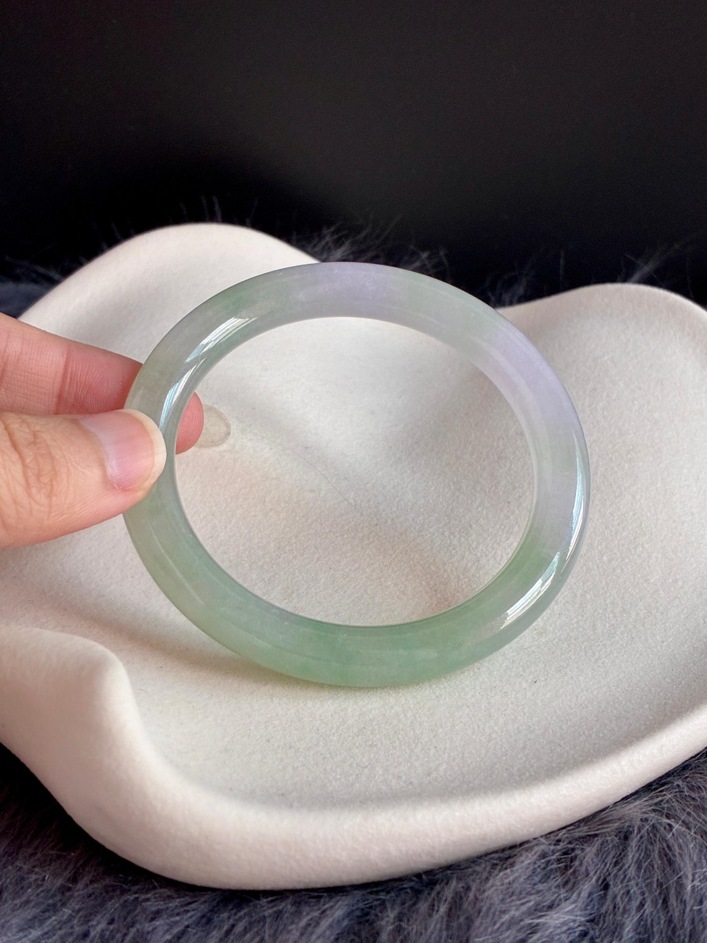 53.8mm Icy Apple Green with Lavender (Rare!)