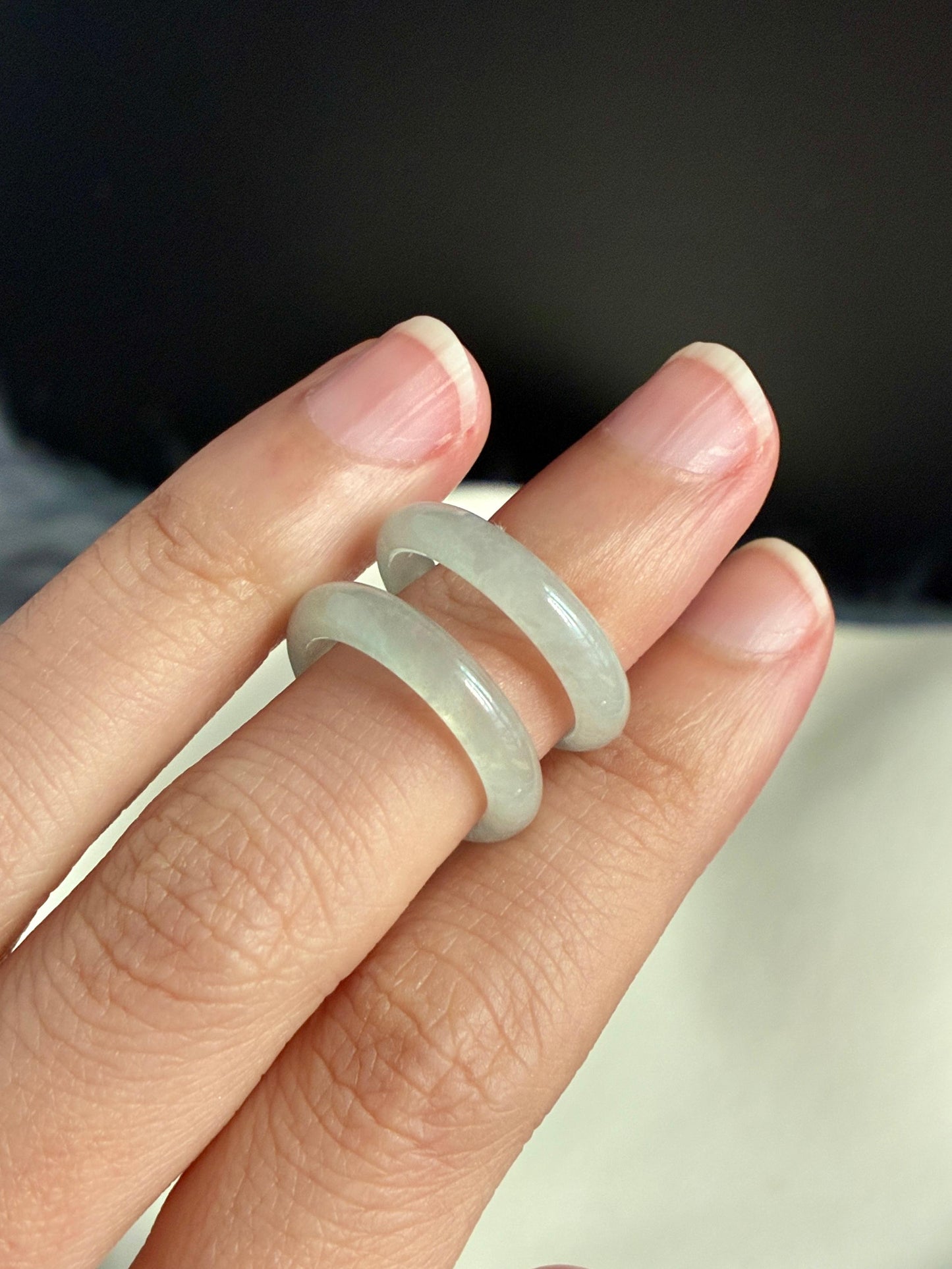 Icy Light Mint Abacus Rings (Slim)