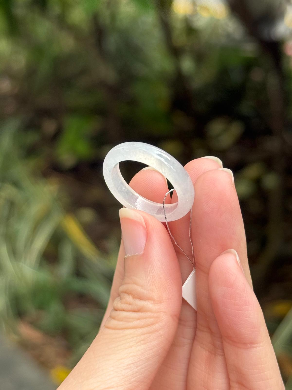 (Restocked!) Icy White Jadeite Abacus Rings