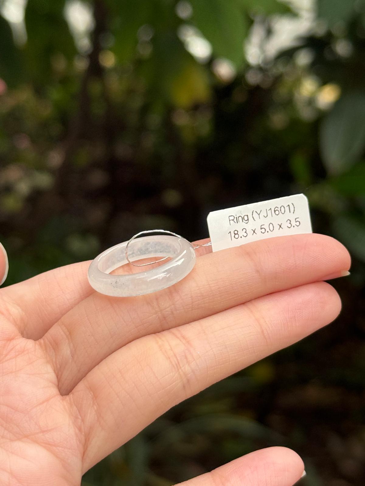 (Restocked!) Icy White Jadeite Abacus Rings