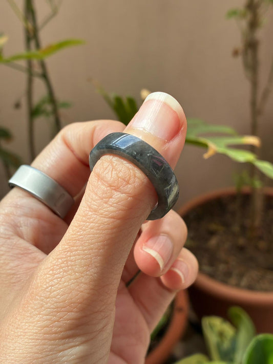 Icy Wuji Black Abacus Ring (US9)