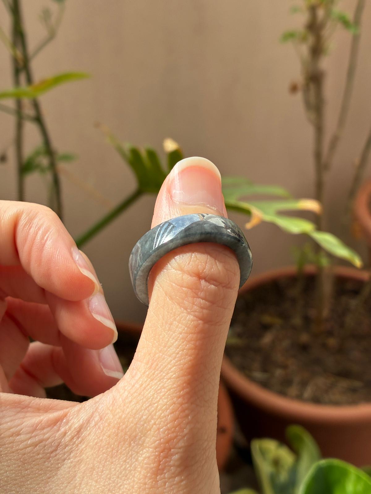 Icy Wuji Black Abacus Ring (US9)