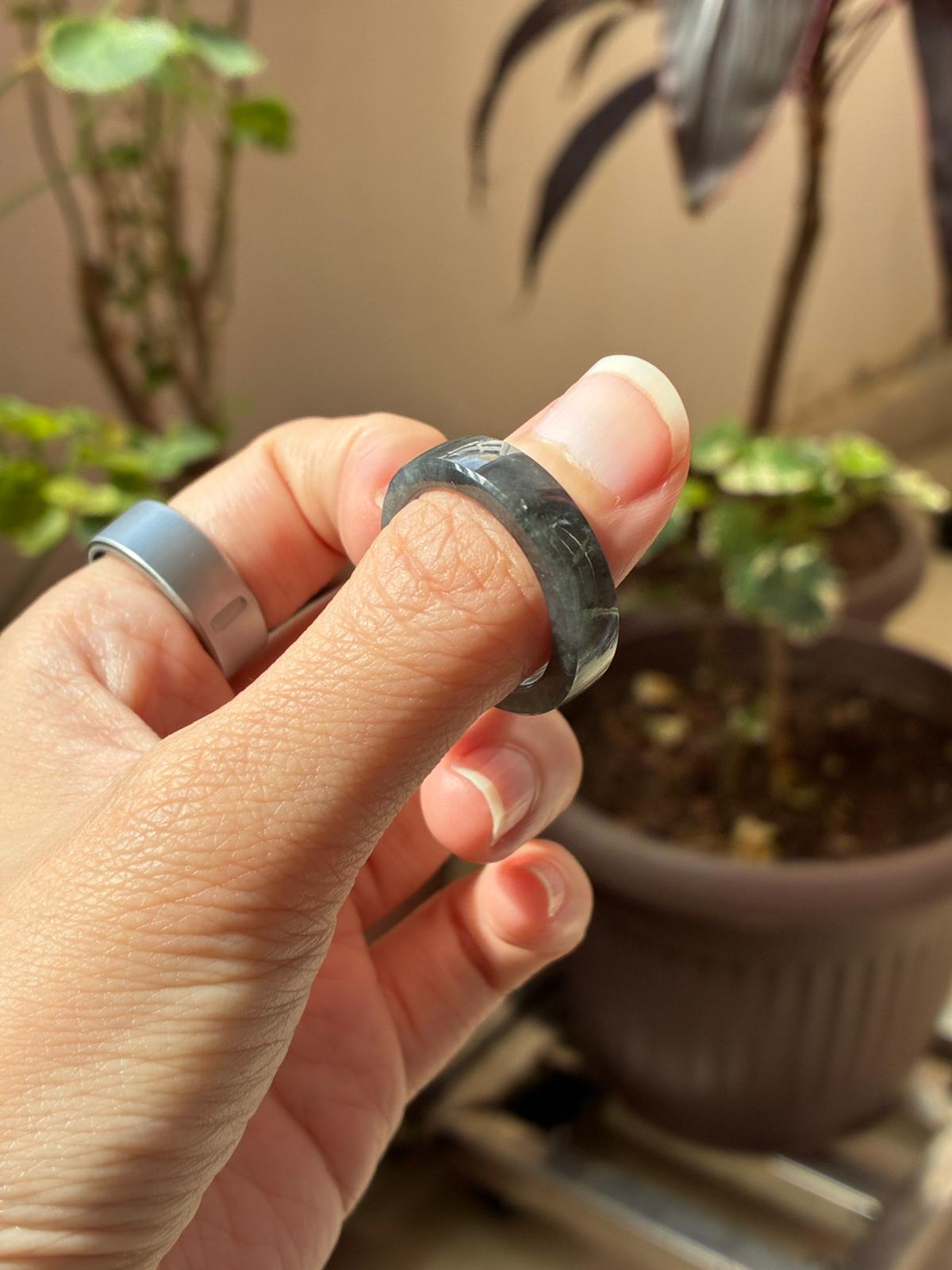 Icy Wuji Black Abacus Ring (US9)