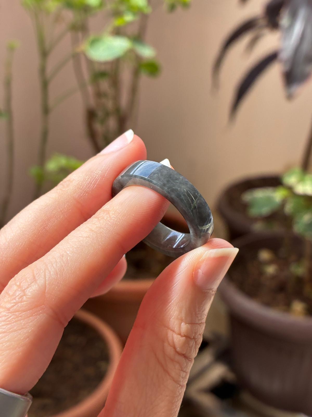 Icy Wuji Black Abacus Ring (US9)
