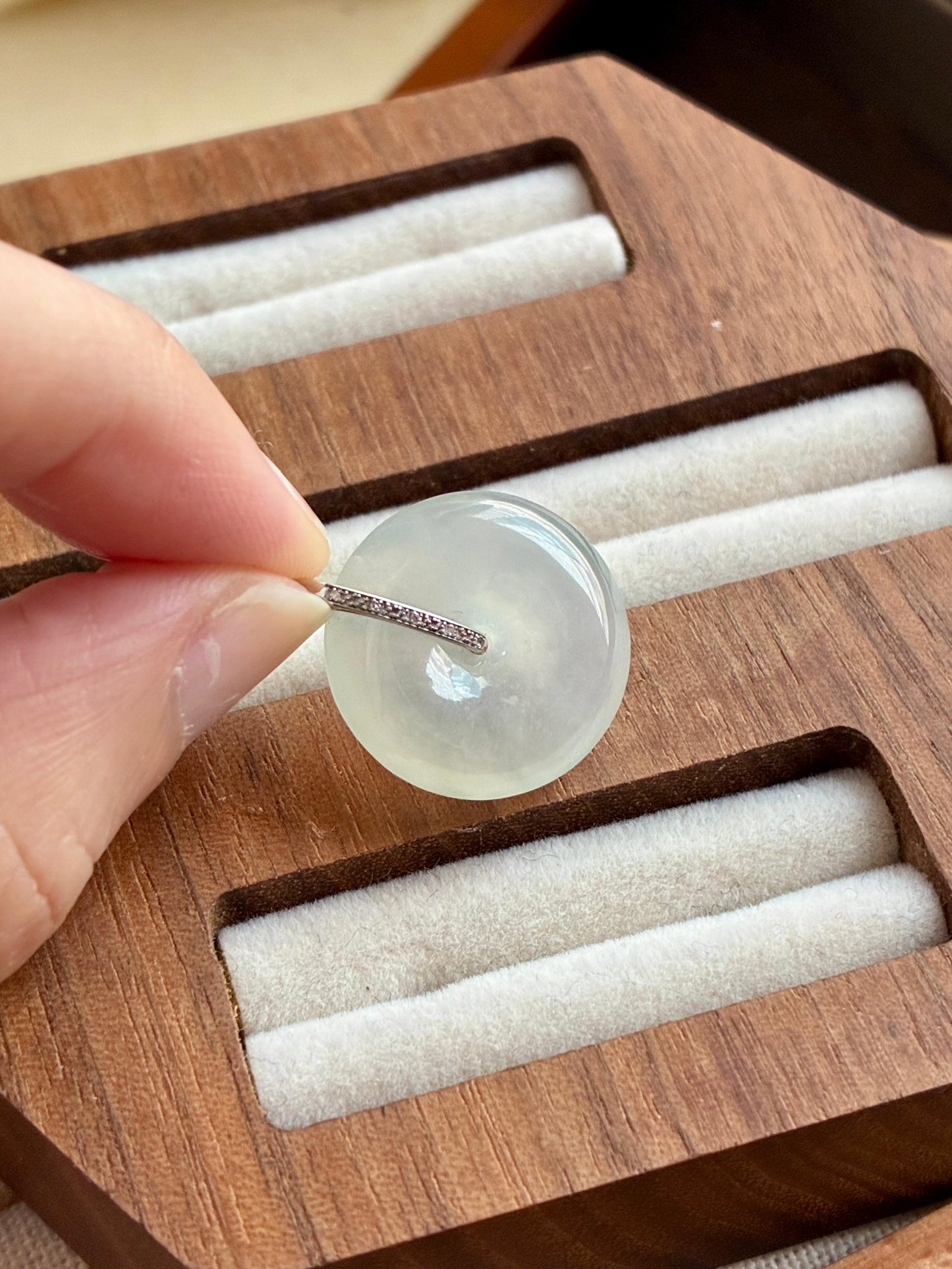 18K Icy Colorless Donut Pendant (Thick Cut!)
