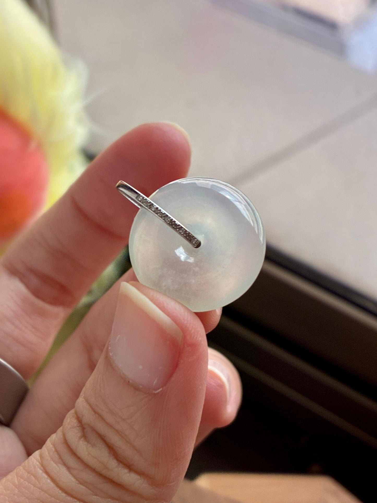 18K Icy Colorless Donut Pendant (Thick Cut!)