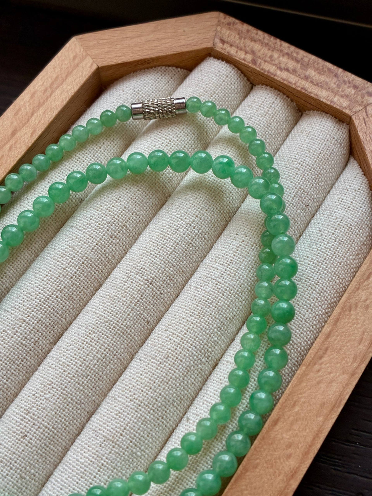 4mm Icy Sweet Apple Green Necklace (Premium)