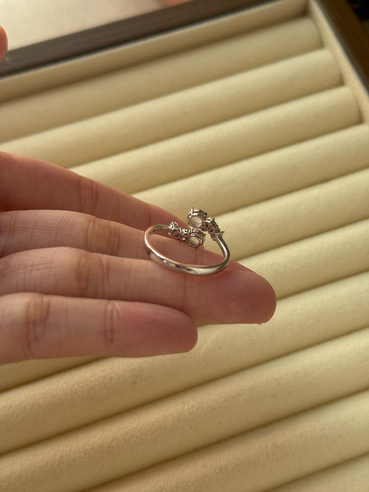 18K Parallel Dreams Open Ring (Glassy Variety)