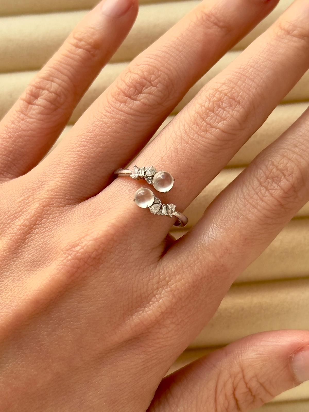18K Parallel Dreams Open Ring (Glassy Variety)