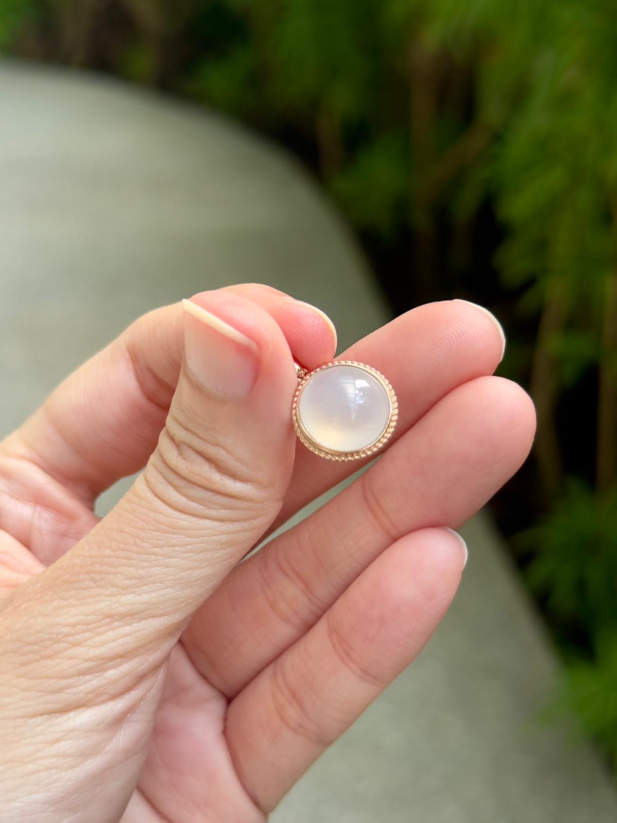 18K Lunar Glow Pendant in Rose Gold