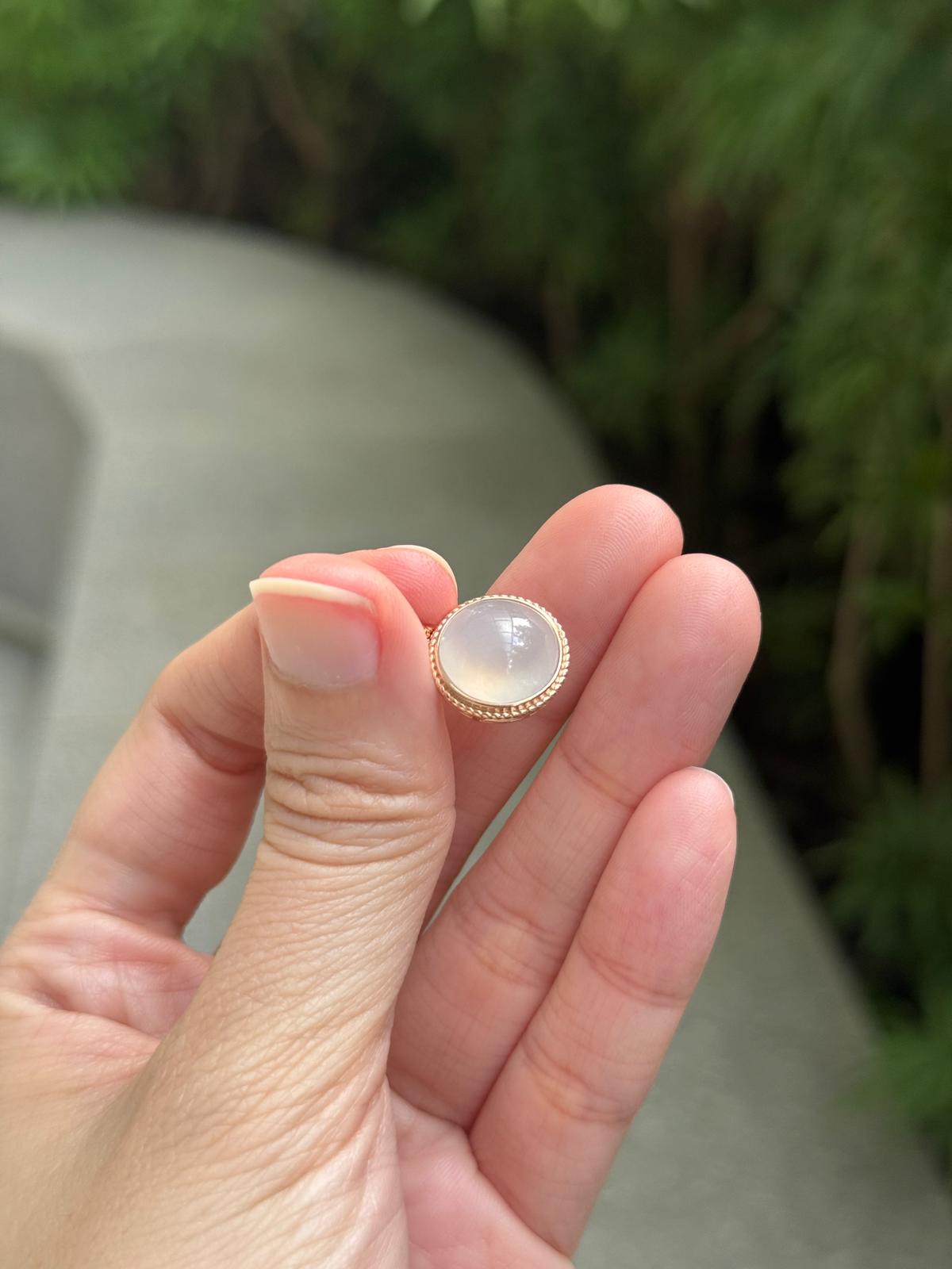 18K Lunar Glow Pendant in Rose Gold