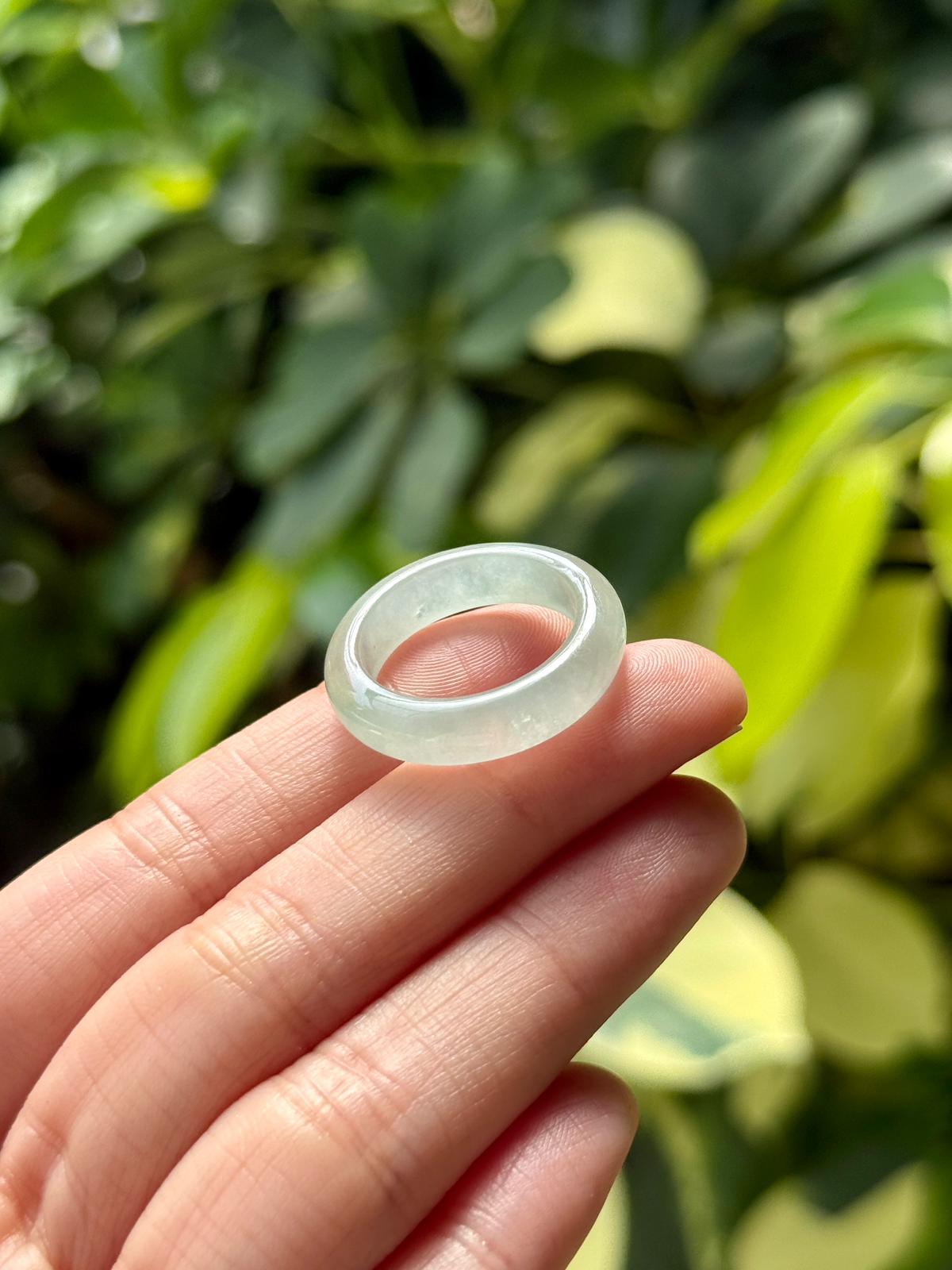 18mm Glowy Light Bluish Green Abacus Ring (Premium)