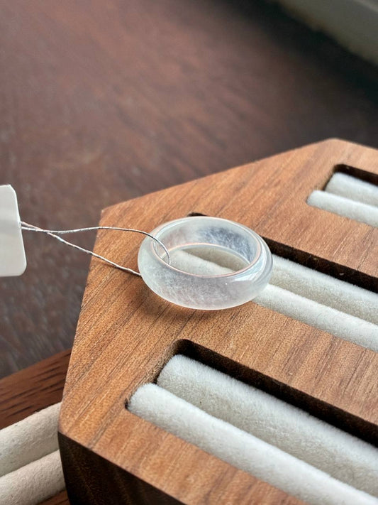 Steel Glow Colorless Abacus Ring (15mm/US4)