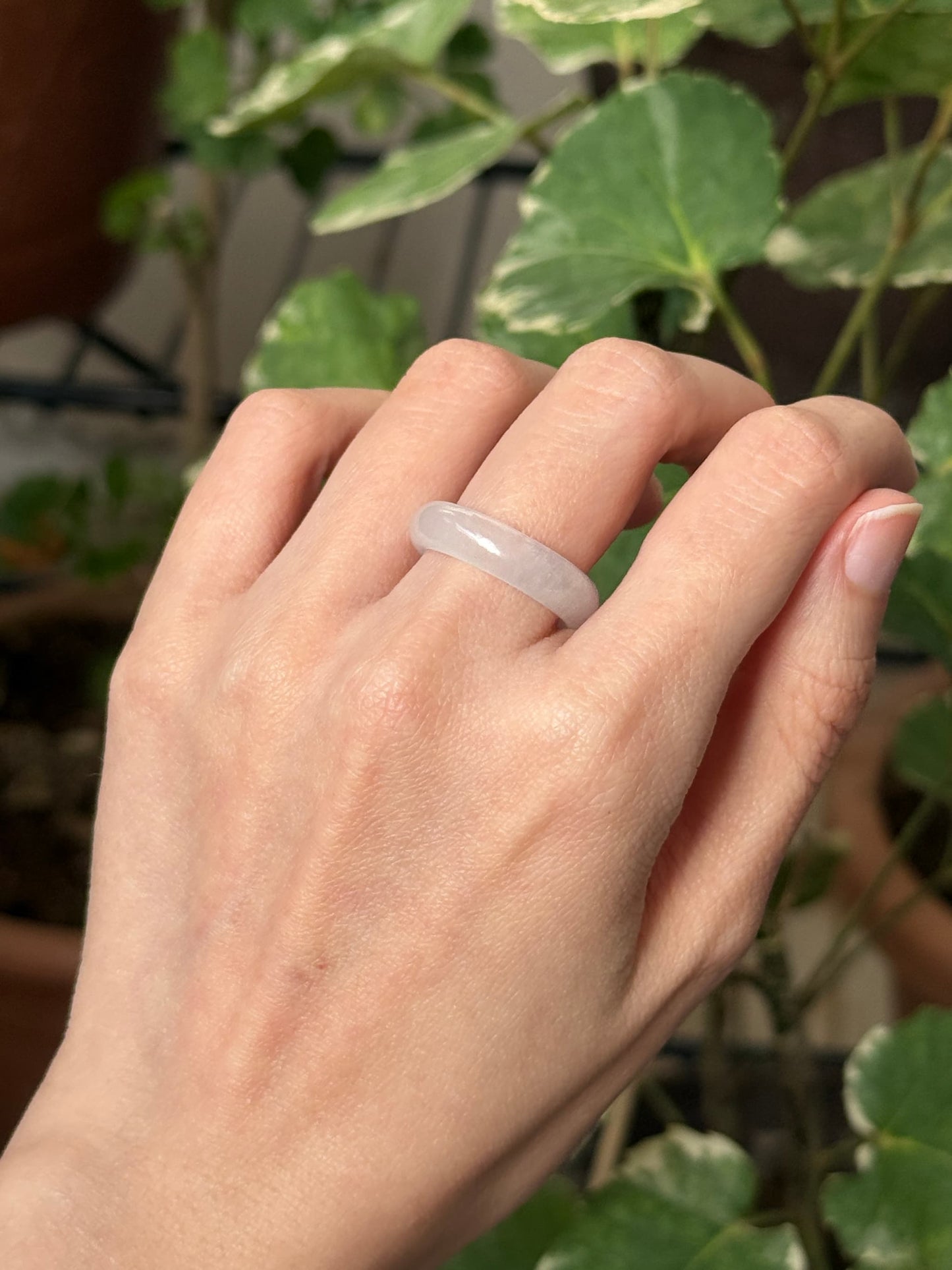 Icy White Jadeite Ring Bands