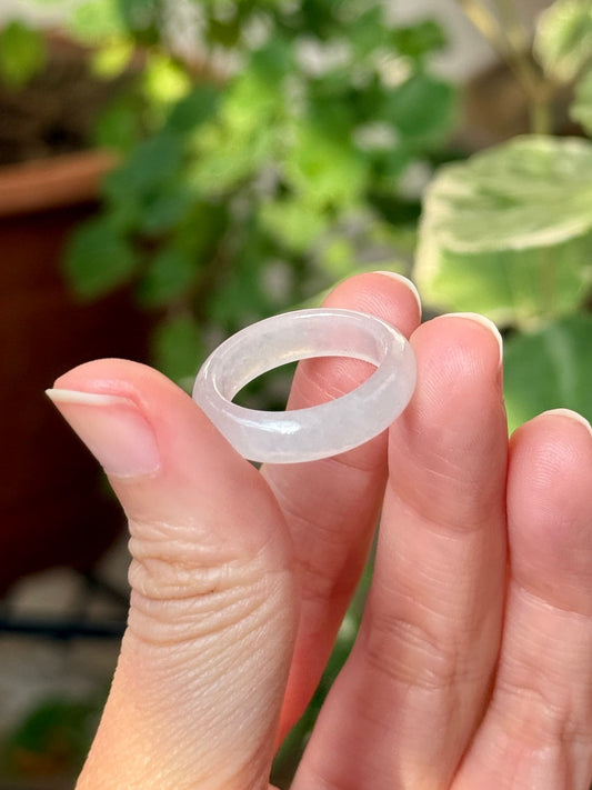Icy White Jadeite Ring Bands